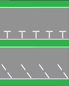 M14b - Linhas delimitadores de lugar de estacionamento