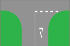M9a - Linha de cedência de passagem com símbolo triangular