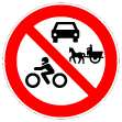 C4c - Trânsito proibido a automóveis, a motociclos e a veículos de tração animal